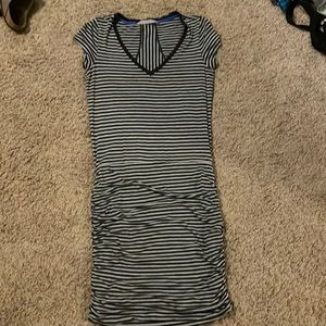 Athleta short sleeve dress, stripes.  Size M